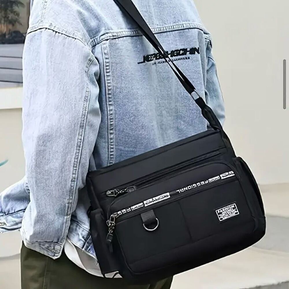 SALE NWT Large Capacity Spacious Multi-Layer shoulder sling Nylon Zipper Bag